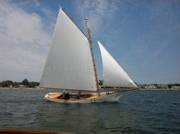 Two people in a dinghy